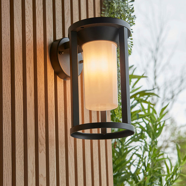 Elewacyjna lampa tuba Braden 96916 IP44 czarny biały