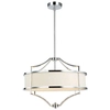 LAMPA abażurowa Stesso Cromo M Orlicki Design wisząca OPRAWA okrągła w stylu klasycznym kremowa chrom