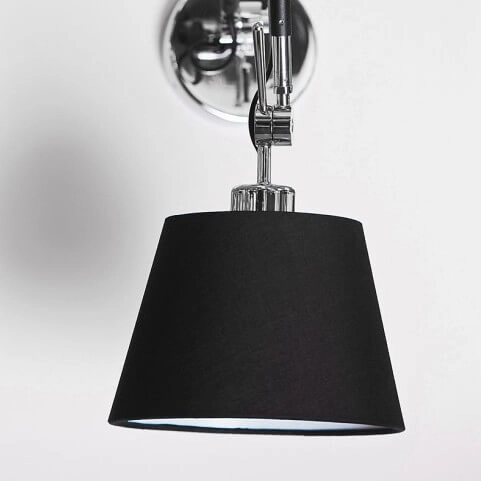 Czarna lampa ścienna Zyta AZ1844+AZ2600 Azzardo z regulacją do przedpokoju