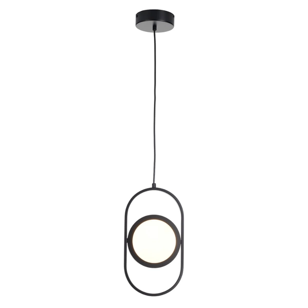 Salonowa lampa wisząca Elipse 60217A-S LED 12W 3000K okrągła czarny mat