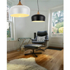 Loftowa lampa wisząca Parma metalowa do holu czarna drewno