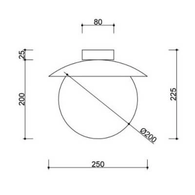 Minimalistyczna lampa sufitowa Kuul KLC110S0 okrągła IP44 biała