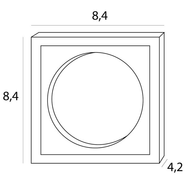 Oprawa wpuszczana Spilio H190.03 Maxlight oczko metalowe białe
