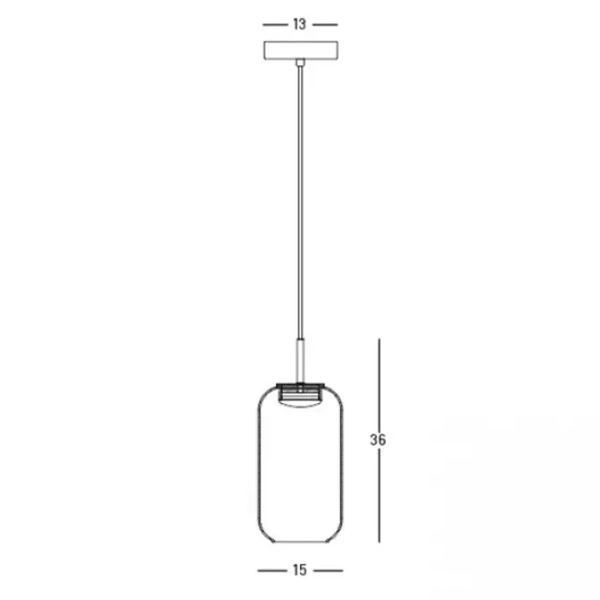 Zwisająca lampa nad wyspę 23218 LED 12W 3000K owalna czarna złota