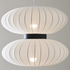 Modernistyczna lampa wisząca Daburu 108113 Markslojd tekstylna biała