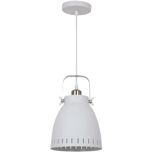 LAMPA wisząca FRANKLIN MD-HN8026M-WH+S.NICK Italux metalowa OPRAWA industrialny ZWIS loft biały