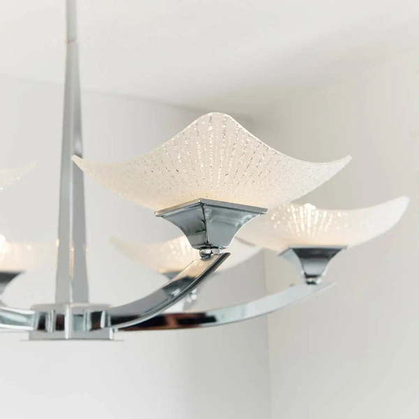 Żyrandol do salonu Ayres AYRES-4CH metalowy glamour chrom