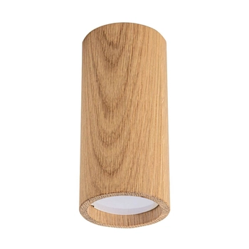 Sufitowa lampa salonowa Oak drewniana tuba natynkowa