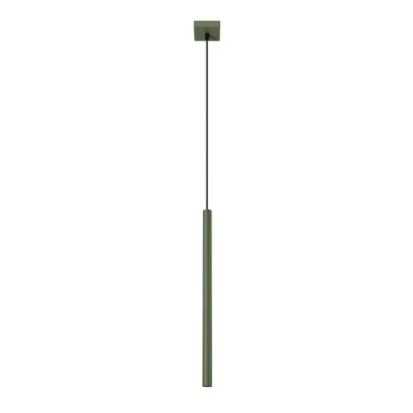 Lampa wisząca ryflowana PASTELO SL.1518 tubka podłużna oliwkowa