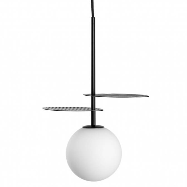 Wisząca lampa nad stół Fyllo FYA122P0 kula ball biała czarna
