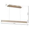 Liniowa lampa wisząca TIMBER MLP568 LED 18W 3000K do jadalni drewniana