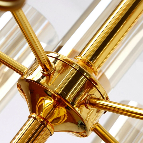 Świecznikowy żyrandol salonowy CGETER10 nad stół mosiądz