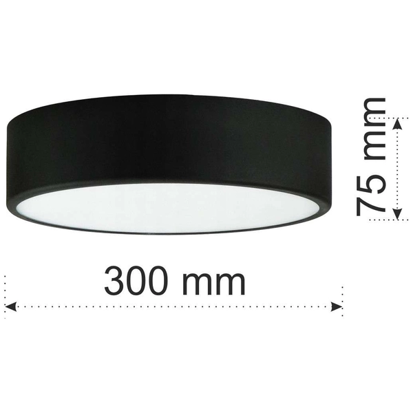 Plafon lampa sufitowa Cleo 137623620705 TEAM LED 24W 3000K do kuchni czarny