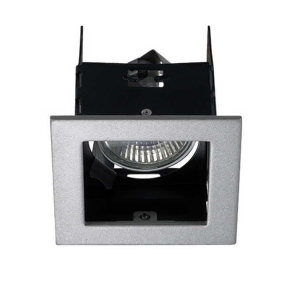 Wpuszczana lampa sufitowa Relio DL-101D/SY kwadratowa metalowa srebrna