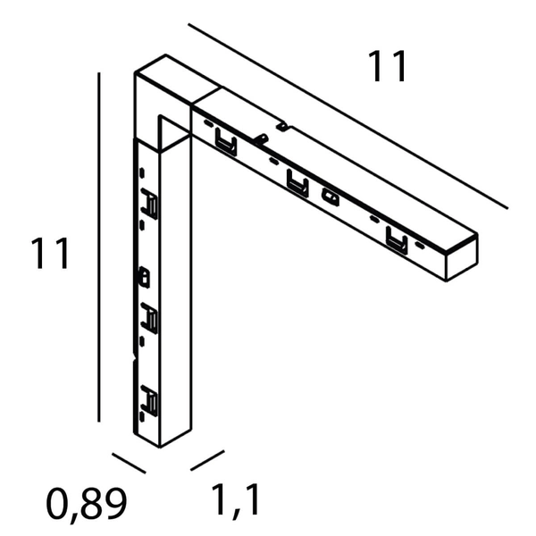 Elektryczny łącznik do systemu magnetycznego MAX NA0004 do kątowników czarny