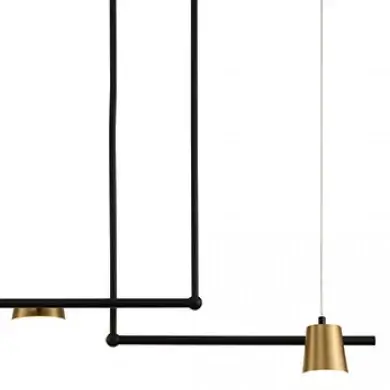 Nowoczesny żyrandol ledowy 2035 LED 28W 3000K do salonu czarny