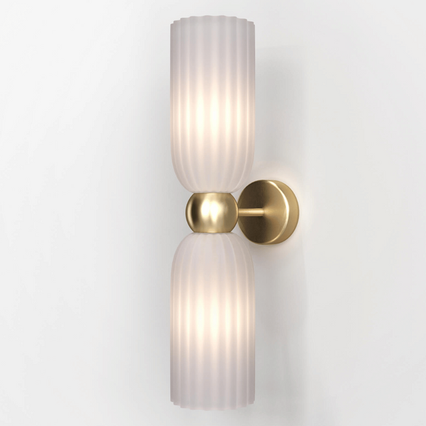 Lampa ścienna Antic MOD302WL-02W szklana złota biała