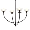 Wielopunktowa lampa wisząca Sylvia ALM-SYLVIA4-BK-CL szklany czarny