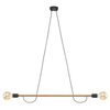Podwójna lampa wisząca loft Helix 4948 TK Lighting drewniana czarna
