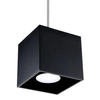 LAMPA wisząca SL.0060 metalowa OPRAWA zwis kostka cube  czarna