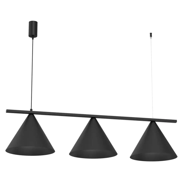 Nad blat wiszący żyrandol CAPITAL MLP0938 do kuchni stożek czarny