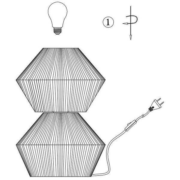 Dekoracyjna LAMPA stołowa STRAW 107983 Markslojd stojąca LAMPKA ratanowa na biurko ekologiczna brązowa biała