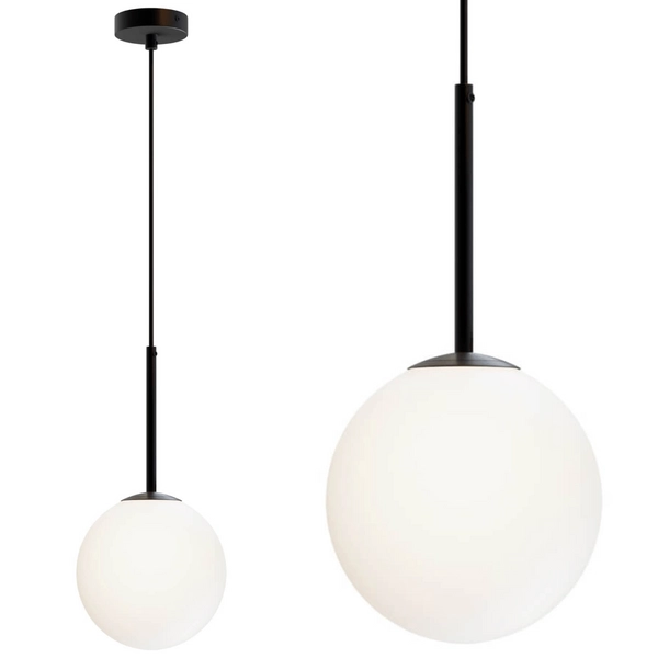 Kulista lampa wisząca Basic Form MOD321PL-01B kula ball czarna