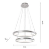 Lampa zwisająca Circle 11525-21 Just Light LED 45W 3000K srebrny