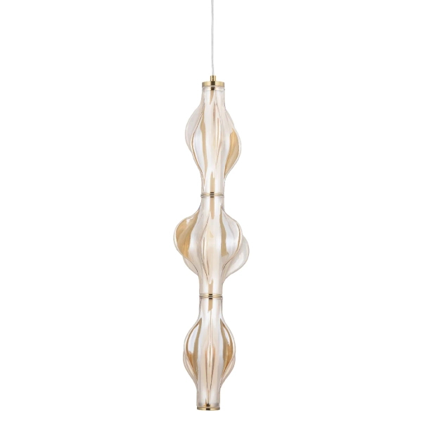 Glamour zwisowa lampa Elva 18214 LED 22W 3000K szklana bursztynowy