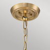 Lampa wisząca łańcuchowa Gotham QZ-GOTHAM-P-BB Quoizel tkaninowy abażur mosiądz