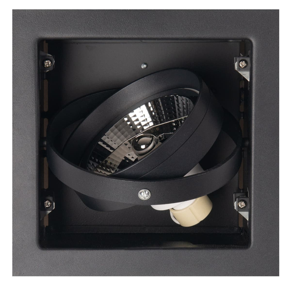 Sufitowa oprawa wpustowa MATRIX H0048 Maxlight metalowa czarna