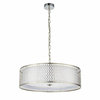 Metalowa lampa wisząca Cordero 81969 Endon nikiel biała srebrna