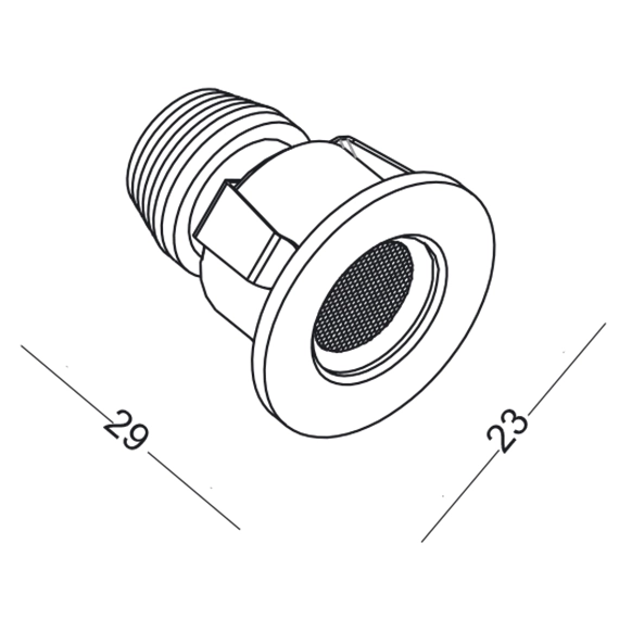 Metalowa lampa sufitowa POINT 2880A1103 LED 1W 3000K oczko czarne