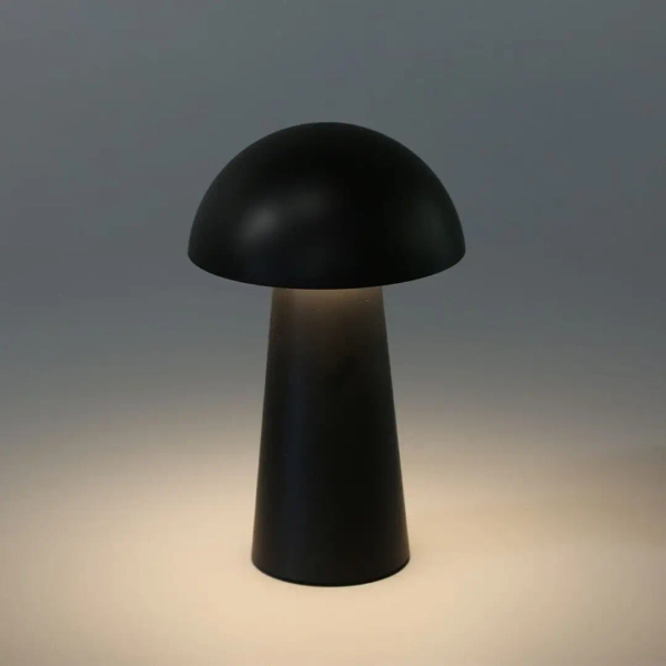Ledowa lampka stołowa grzyb Mireo 76036 LED 1,5W 3000K IP44 czarny