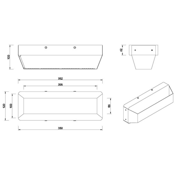 Podłużny kinkiet ścienny ARINO 224819132 LED 13,5W 3000K drewniany czarny