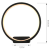 Kinkiet LAMPA ścienna MDECO SLIM/000101/3000/W futurystyczna OPRAWA metalowa LED 18W 3000K pierścień ring biały