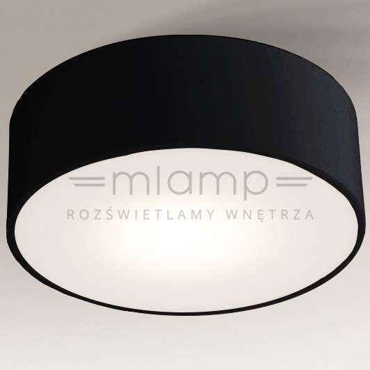 LAMPA sufitowa ZAMA 8062 Shilo okrągła OPRAWA do łazienki IP44 czarna