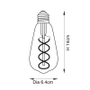 Żarnikowa żarówka gruszka Twist E27 107771 LED 4W 2200K przezroczysta