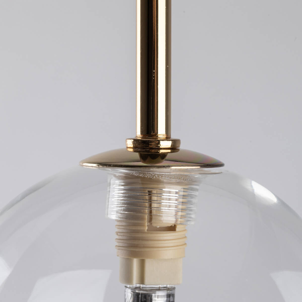 Wisząca lampa Aurora 10258 do salonu bańki bubbles złoty przezroczysty czarny