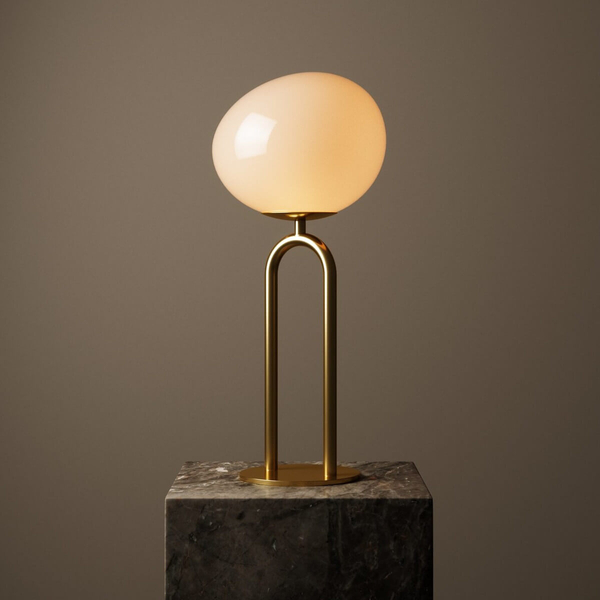 Lampka nocna do sypialni Shapes 2120055035 z wtyczką glamour mosiądz