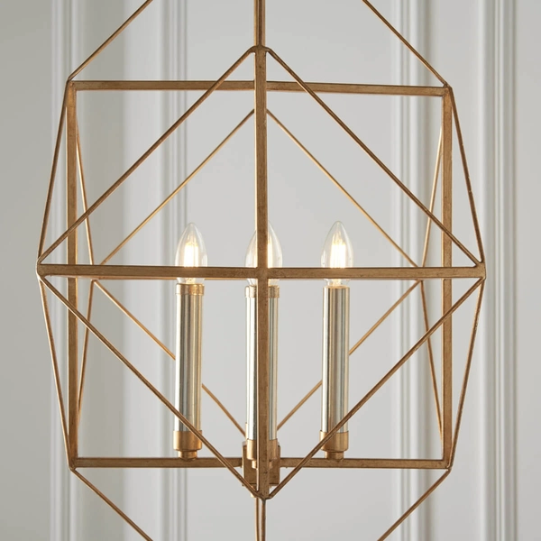 Wisząca lampa druciana L&-180228 Light& na łańcuchu złota