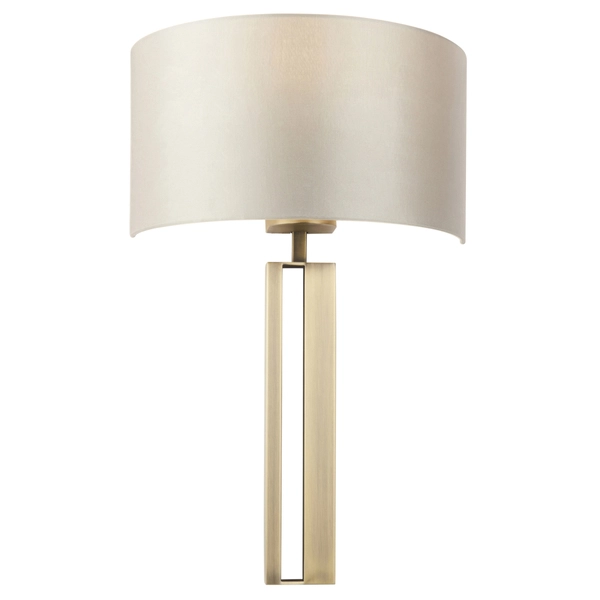 Ścienna lampa hampton L&-195452 Light& z abażurem ecru mosiądz OUTLET