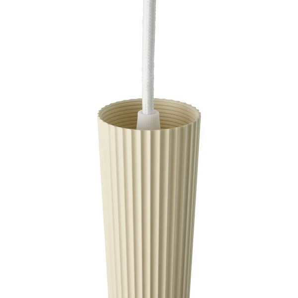 Jadalniana lampa wisząca Vico 2412103009 metalowa tubka beżowa