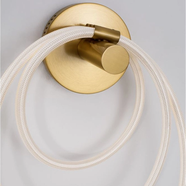 Ścienna LAMPA glamour DEAN LE41384 Luces Exclusivas okrąga OPRAWA kinkiet LED 29,5W 3000K metalowy pierścień ring złoty