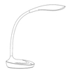 Stojąca LAMPKA biurkowa SWAN 106093 Markslojd nocna LAMPA stołowa LED 4,6W 3000K z wbudowanym portem USB biała