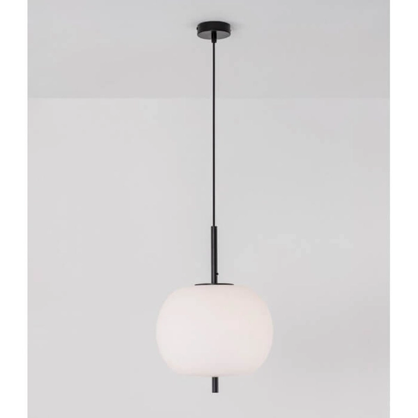 Kulista lampa wisząca MARC LE42718 szklana kula biała czarna