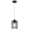Loftowa lampa wisząca ZEFIR 111870104 szklany zwis przydymiony czarny