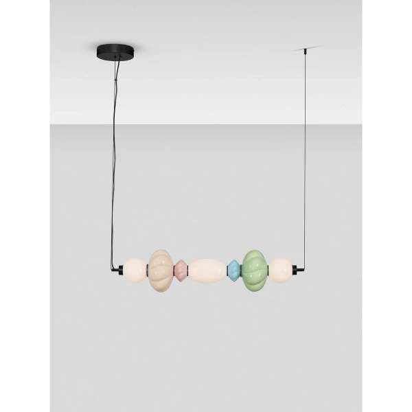 Lampa wisząca do jadalni CASURNO LE45223 LED 23W 3000K zielona niebieska