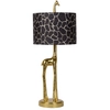 Abażurowa LAMPA stołowa EXTRAVAGANZA MISS TALL 10506/81/02 Lucide stojąca LAMPKA żyrafa cętki złote brązowe