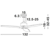 Wentylator skandynawski Abraham LE43740 Luces Exclusivas na sufit drewniany czarny